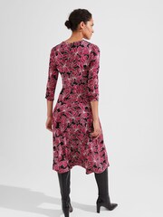Hobbs Pink Mabel Jersey Dress - Image 2 of 4