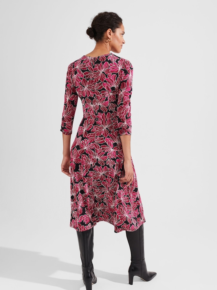 Hobbs Pink Mabel Jersey Dress - Image 2 of 4