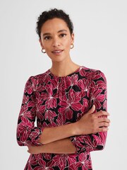 Hobbs Pink Mabel Jersey Dress - Image 3 of 4
