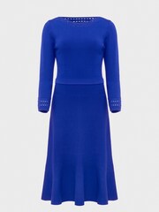 Hobbs Blue Quinn Knitted Dress - Image 4 of 4
