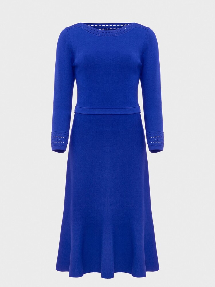 Hobbs Blue Quinn Knitted Dress - Image 4 of 4