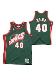Fanatics Green NBA Seattle Supersonics Shawn Kemp 1995-1996 Hardwood Classics Road Swingman Jersey - Image 1 of 3