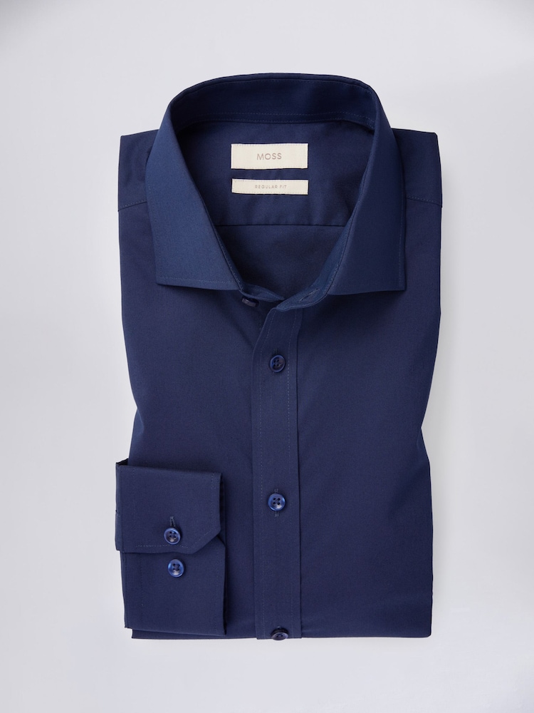 MOSS Blue Stretch Shirt - Image 3 of 4