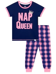 Harry Bear Pink/Blue 100% Cotton Nap Queen Pyjamas - Image 1 of 3