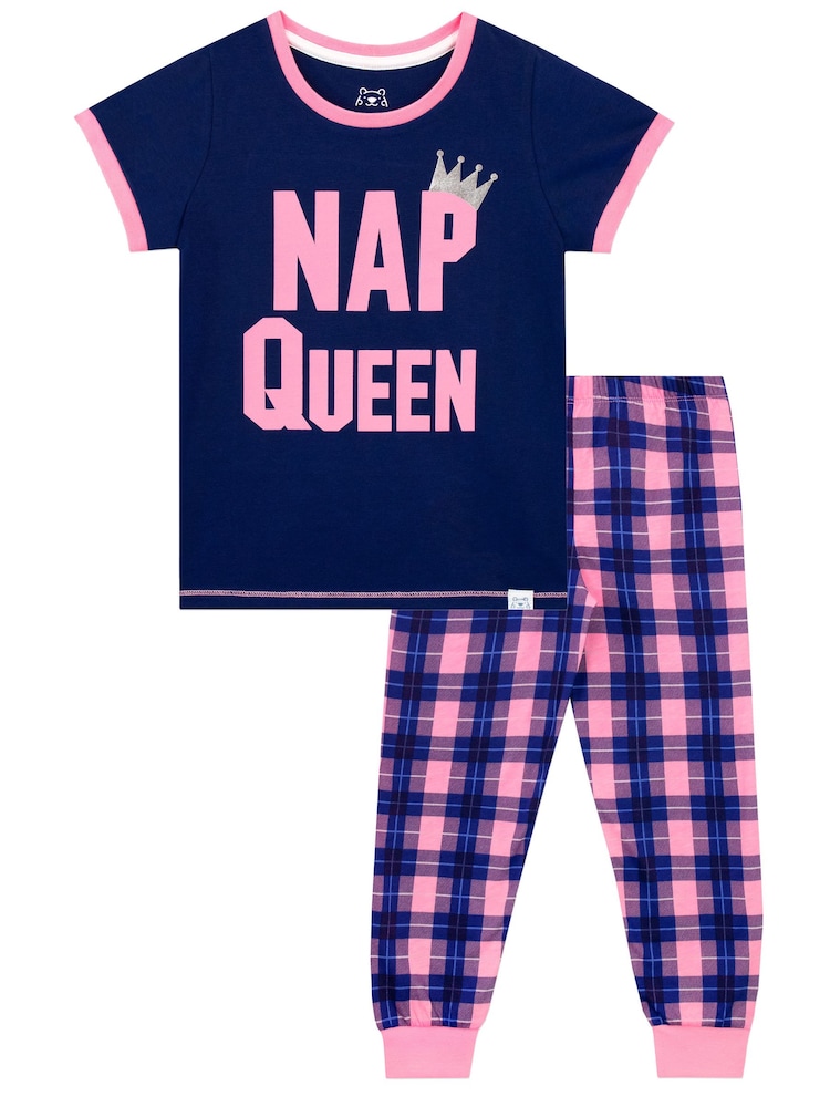 Harry Bear Pink/Blue 100% Cotton Nap Queen Pyjamas - Image 1 of 3