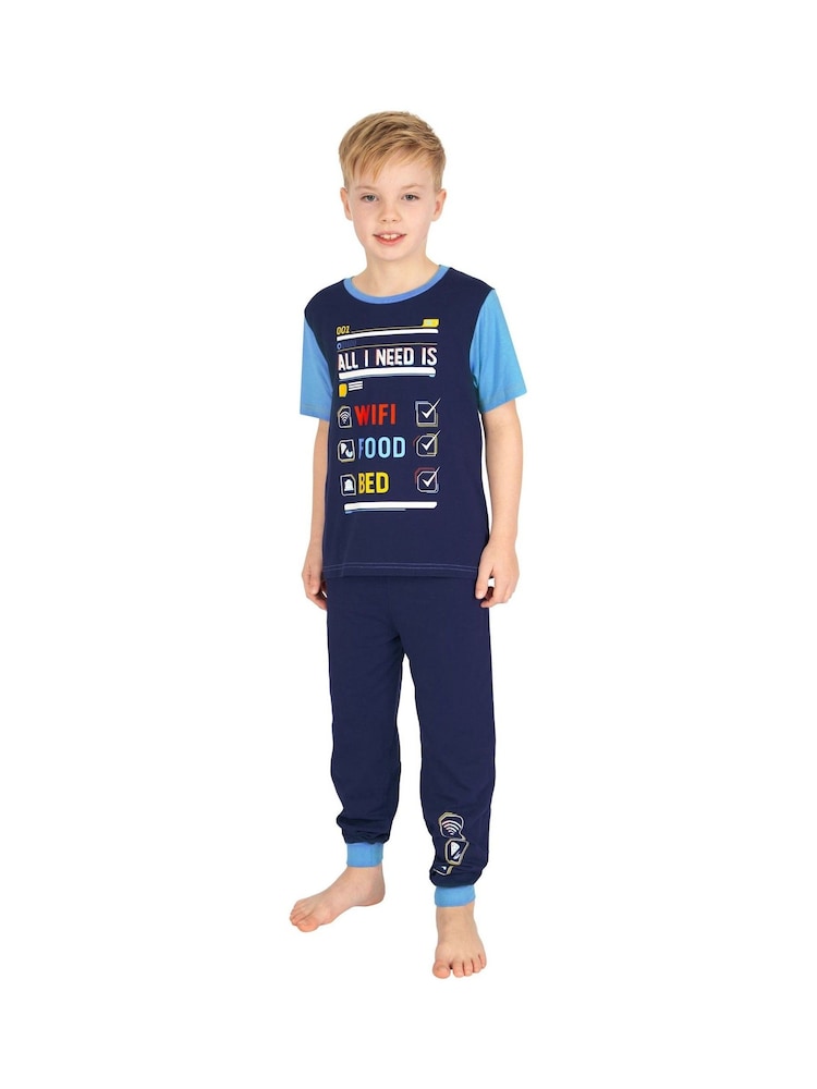 Harry Bear Blue WiFi 100% Cotton Pyjamas - Image 1 of 12