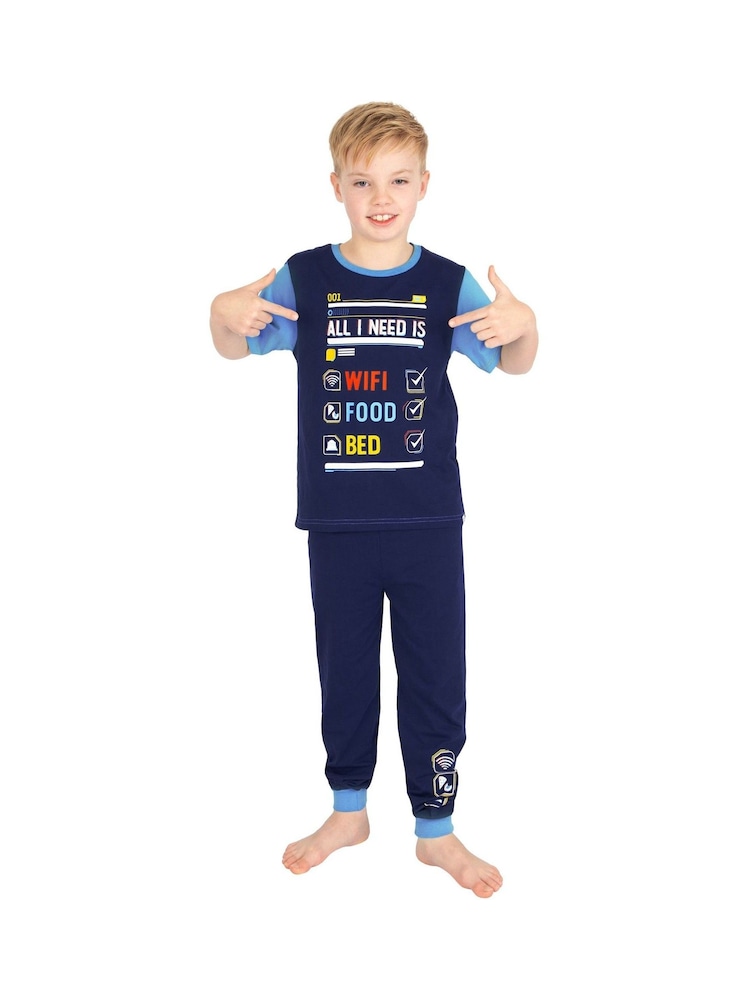 Buy Harry Bear Blue WiFi 100% Cotton Pyjamas from Next Bahrain