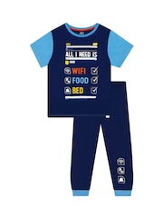 Harry Bear Blue WiFi 100% Cotton Pyjamas - Image 7 of 12