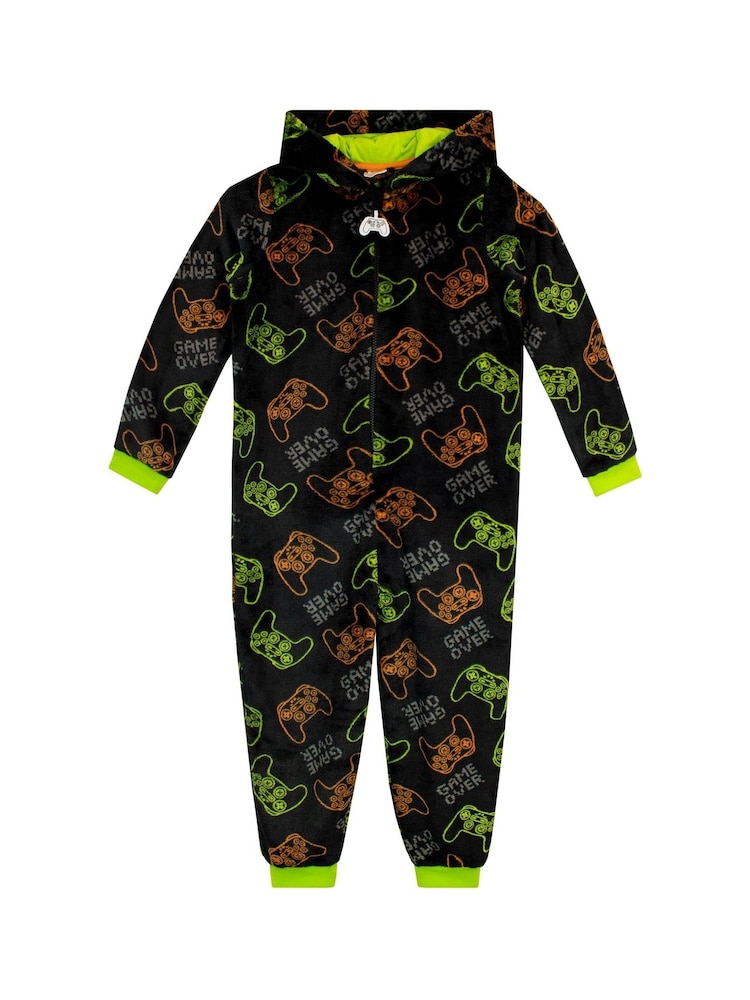 Harry Bear Black Game Over Onesie - Image 3 of 4