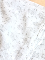 JoJo Maman Bébé Grey Elephant Extra Large Muslin - Image 2 of 4