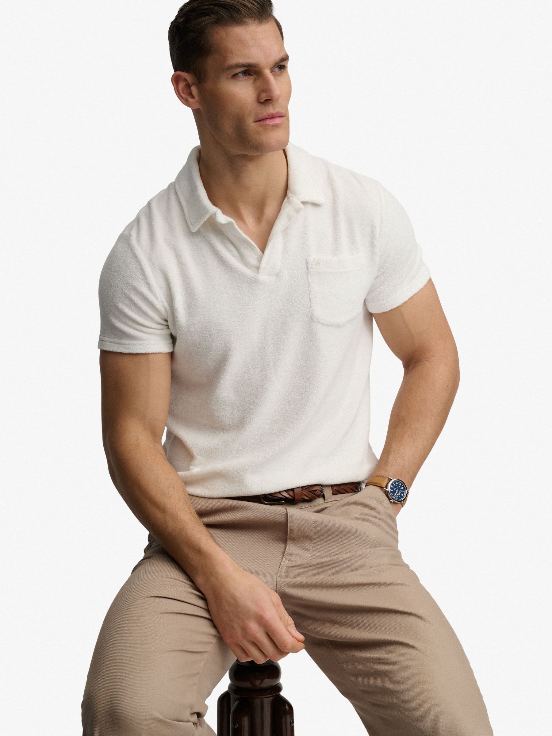 Superdry White Towel Polo - Image 3