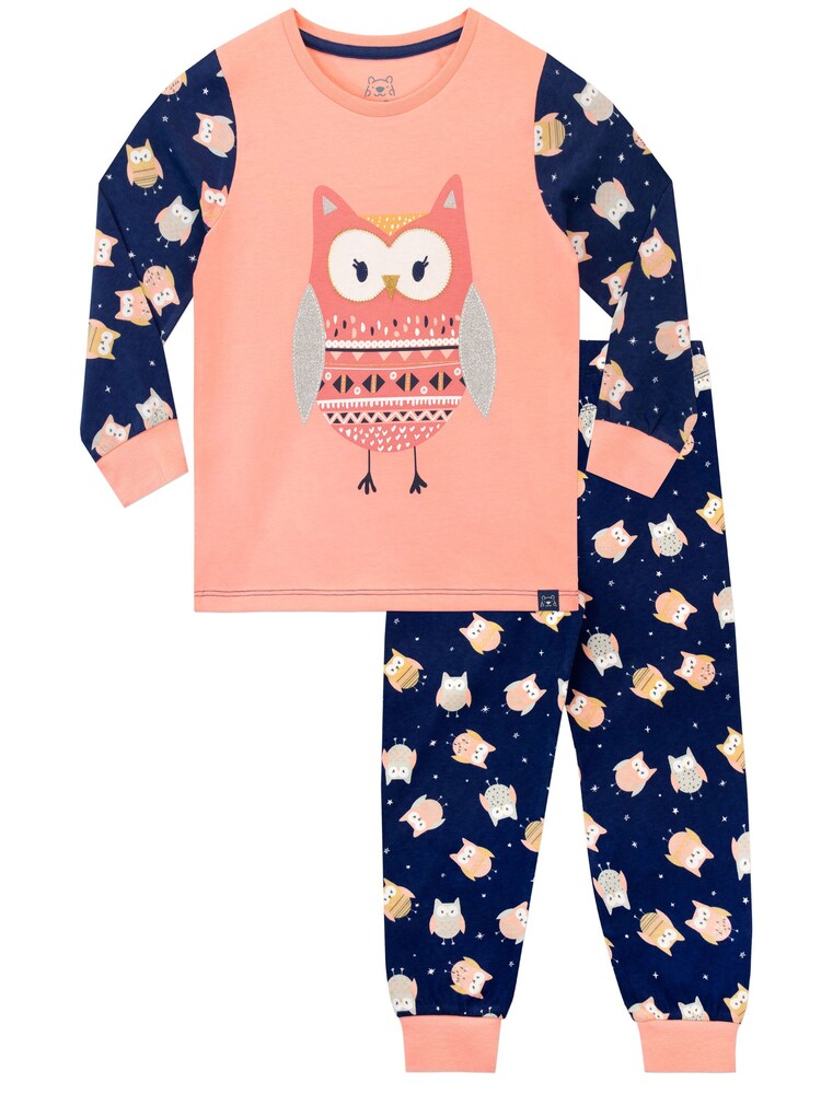 Harry Bear Pink Night Time 100% Cotton Pyjamas - Image 1 of 3