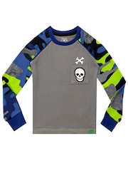 Harry Bear Grey Camouflage Skull Snuggle Fit Pyjamas - Image 2 of 5