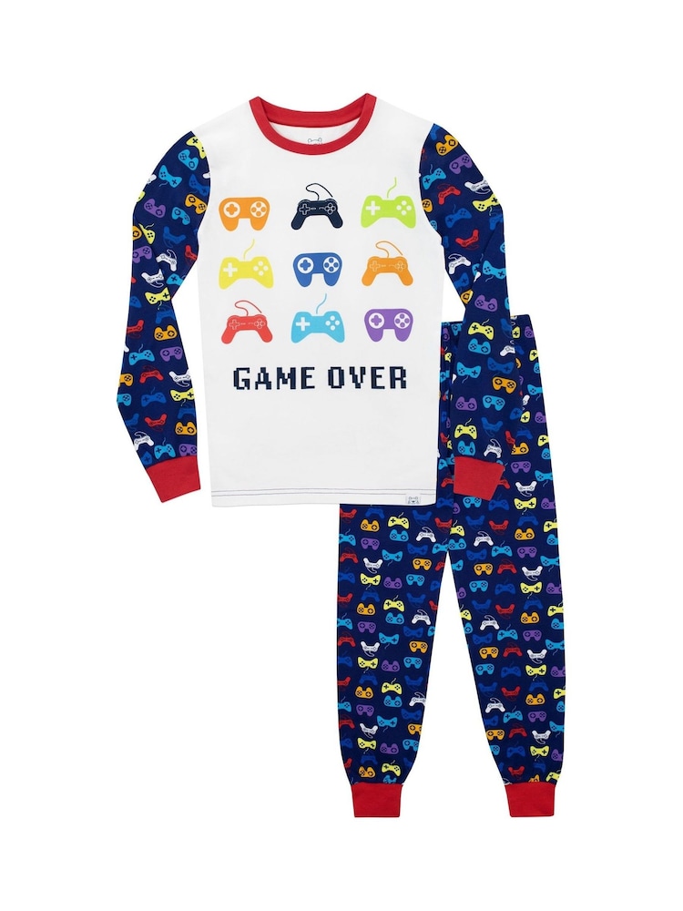 Harry Bear Blue Gaming Pyjamas - Snuggle Fit - Image 1 of 6