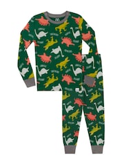 Harry Bear Green Jurassic Dinosaur Pyjamas - Snuggle Fit - Image 1 of 3