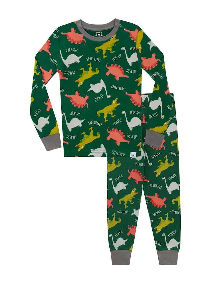 Harry Bear Green Jurassic Dinosaur Pyjamas - Snuggle Fit - Image 1 of 3