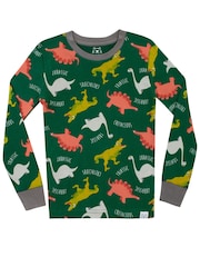 Harry Bear Green Jurassic Dinosaur Pyjamas - Snuggle Fit - Image 2 of 3