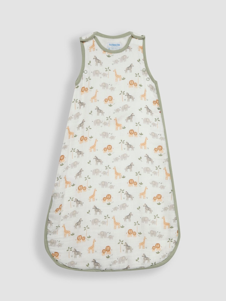 JoJo Maman Bébé Soft Safari 1 Tog Baby Muslin Sleeping Bag - Image 2 of 4