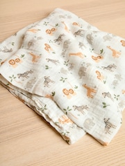 JoJo Maman Bébé Soft Safari Extra Large Muslin - Image 1 of 4
