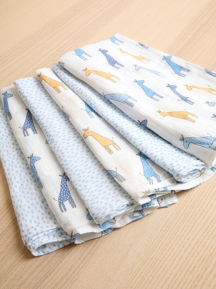 JoJo Maman Bébé 6-Pack Muslins - Image 2 of 4