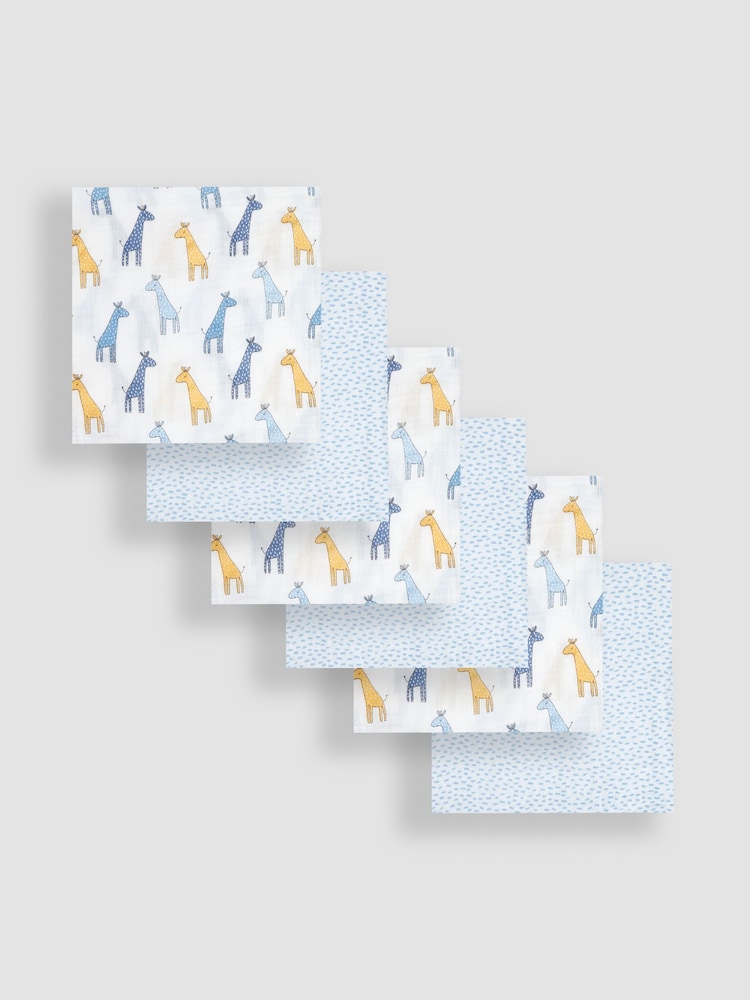 JoJo Maman Bébé 6-Pack Muslins - Image 3 of 4