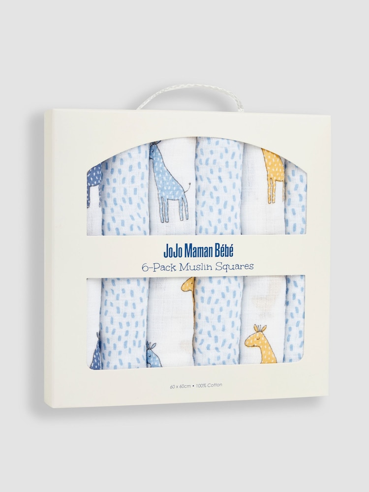 JoJo Maman Bébé 6-Pack Muslins - Image 4 of 4