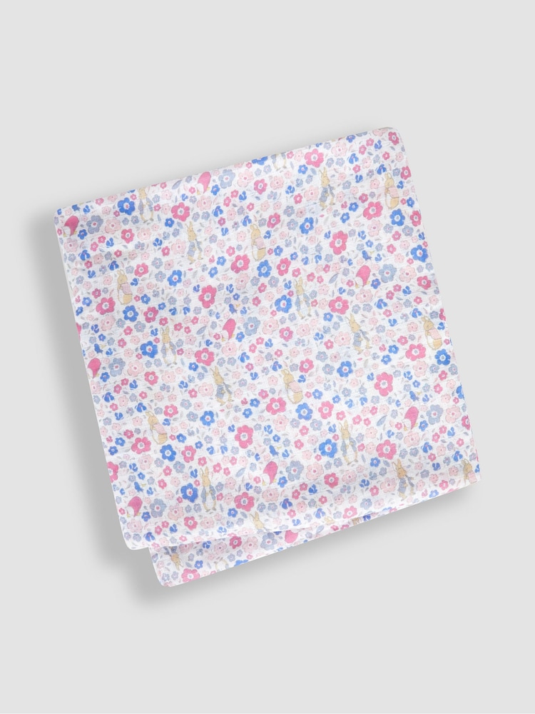 JoJo Maman Bébé Extra Large Pretty Beatrix Potter Print Muslin - Image 2 of 3