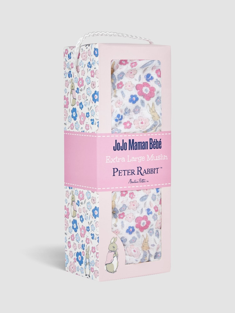 JoJo Maman Bébé Extra Large Pretty Beatrix Potter Print Muslin - Image 3 of 3