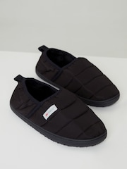 Threadbare Black Thinsulate Padded Mule Slippers - Image 3 of 5