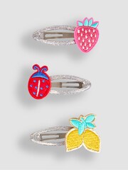 JoJo Maman Bébé Strawberry 3-Pack Fruit Clips - Image 1 of 3