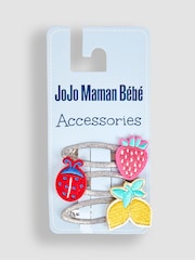 JoJo Maman Bébé Strawberry 3-Pack Fruit Clips - Image 2 of 3