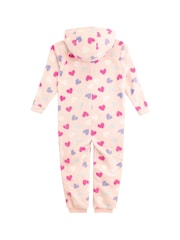 Harry Bear Pink Hearts Fleece All In One - Image 3 of 4