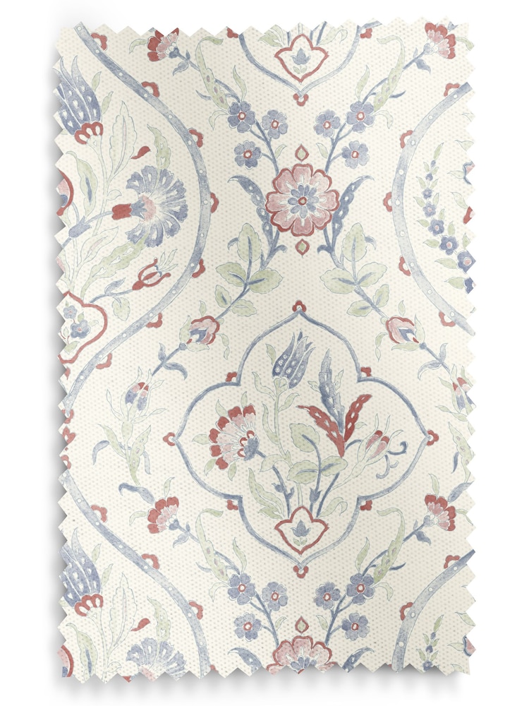 Laura Ashley Crimson Red Foscot Damask Made to Measure 100% Cotton Curtains - Image 9 of 9