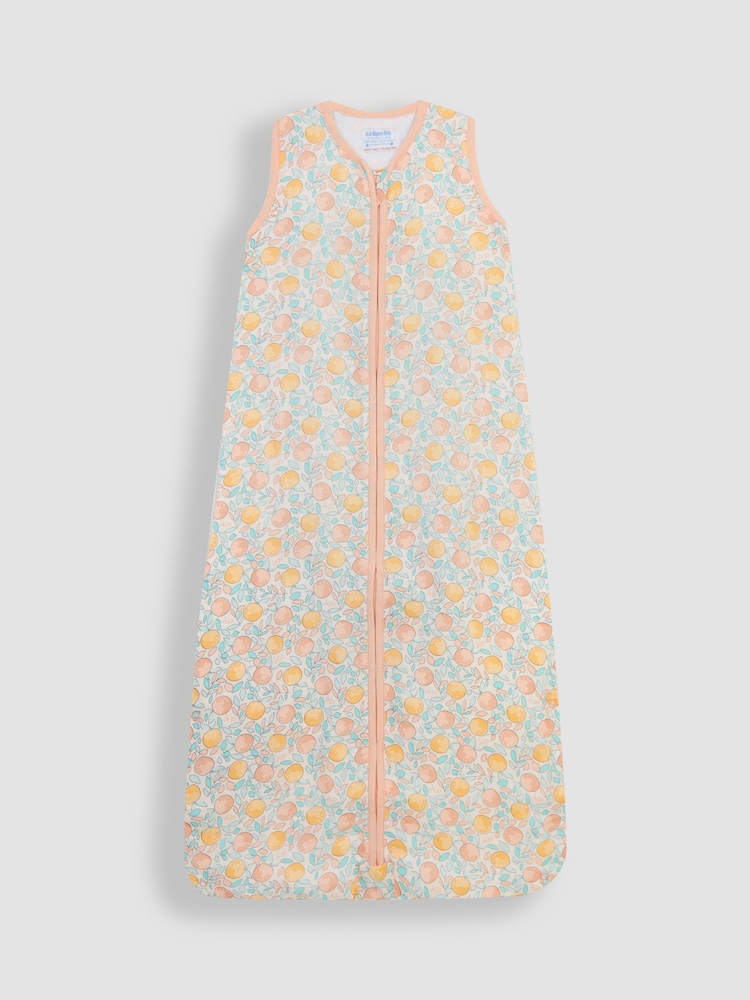 JoJo Maman Bébé Apples & Oranges 1 Tog Toddler Muslin Sleeping Bag - Image 1 of 2