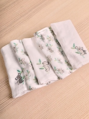 Pack de 5 muselinas cuadradas con bordados de JoJo Maman Bébé - Imagen 1 de 3