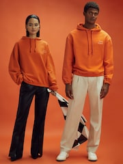 Reiss x McLaren F1 Team Papaya McLaren F1 Elasticated Cotton Hoodie - Image 1 of 11