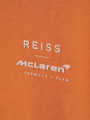 Reiss x McLaren F1 Team Papaya McLaren F1 Elasticated Cotton Hoodie - Image 10 of 11