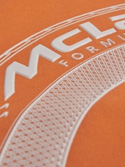 Reiss x McLaren F1 Team Papaya McLaren F1 Elasticated Cotton Hoodie - Image 9 of 11