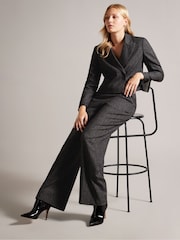 Ted Baker Grey Jaiddee Double Breasted Crop Blazer - Image 8 of 8