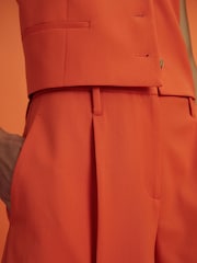 Reiss x McLaren F1 Team Papaya Wool Blend Pleated Shorts - Image 4 of 7