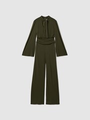 Halston Seaweed Wide Leg Jumpsuit - Image 2 of 6