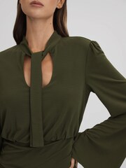 Halston Seaweed Wide Leg Jumpsuit - Image 4 of 6