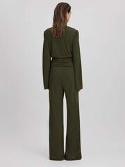 Halston Seaweed Wide Leg Jumpsuit - Image 5 of 6