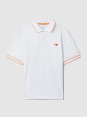 Reiss White McLaren F1 Mercerised 100% Cotton Polo Shirt - Image 2 of 7