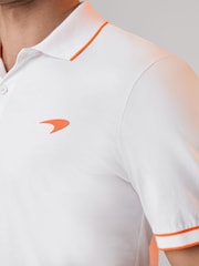 Reiss White McLaren F1 Mercerised 100% Cotton Polo Shirt - Image 4 of 7