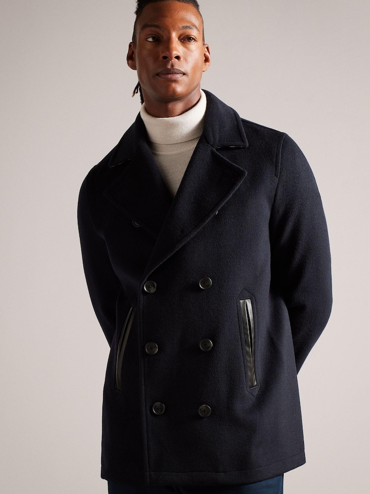 Ted Baker Blue Aldovie Wool Peacoat - Image 1 of 7