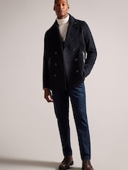 Ted Baker Blue Aldovie Wool Peacoat - Image 3 of 7