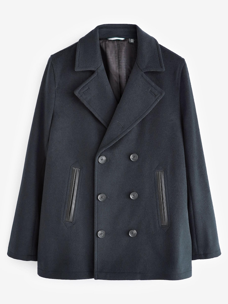 Ted Baker Blue Aldovie Wool Peacoat - Image 5 of 7