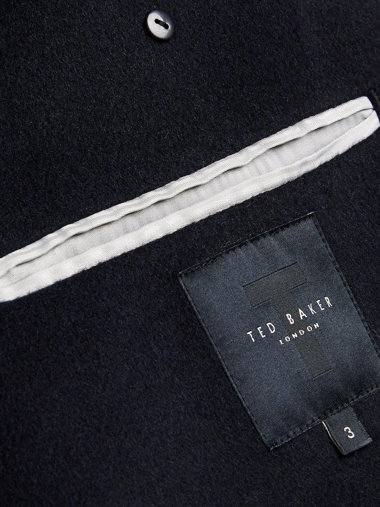 Ted Baker Blue Aldovie Wool Peacoat - Image 6 of 7