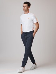 Reiss x McLaren F1 Team Airforce Blue McLaren F1 Interlock Jersey Drawstring Joggers - Image 7 of 9